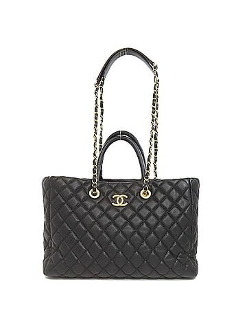 Chanel Black Leather Tote Bag (view 1)