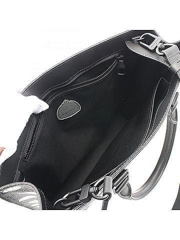 Louis Vuitton Black Gray White Coated Canvas Leather Tote Bag (view 2)