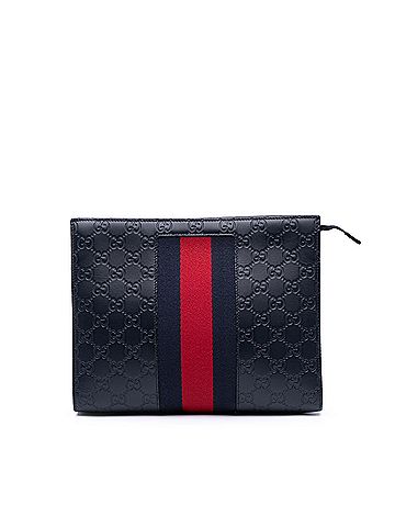 Gucci Guccissima Web Clutch (view 1)