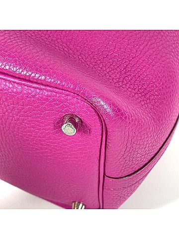Hermès Pink Taurillon Clemence Leather Handbag Tote Bag (view 2)