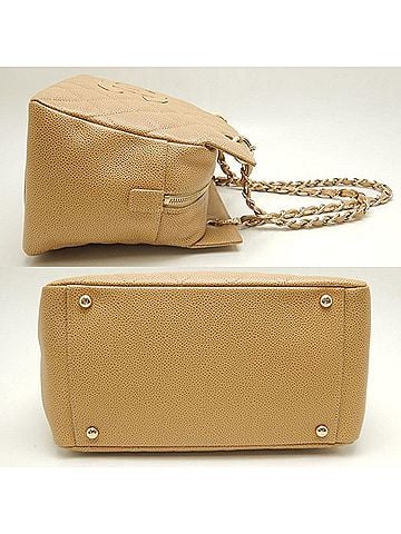 Chanel Camel Grained Calfskin Tote Bag (view 2)