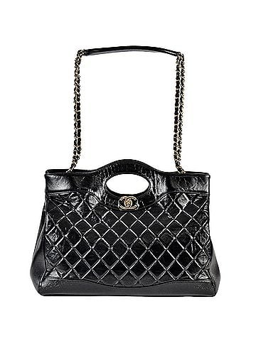 Chanel Black Leather Tote Bag (view 1)
