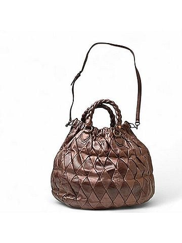 Miu Miu Metallic Brown Leather Handbag Shoulder Bag Tote Bag (view 2)