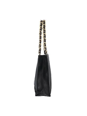 Chanel Black Leather Tote Bag (view 2)