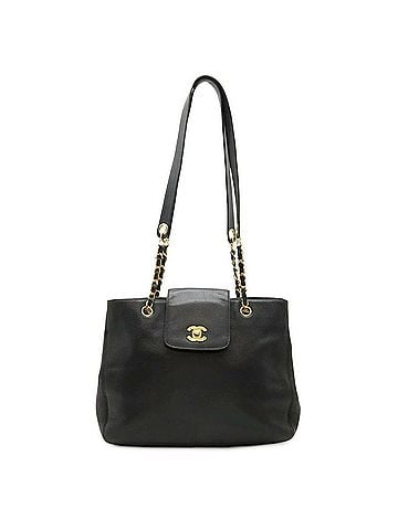 Chanel Black Grained Calfskin Tote Bag (view 1)