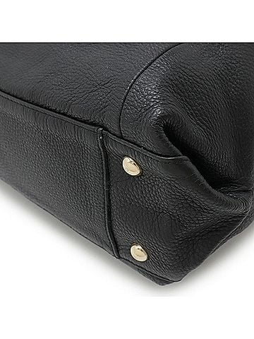FURLA Black Leather Handbag Shoulder Bag Tote Bag (view 2)