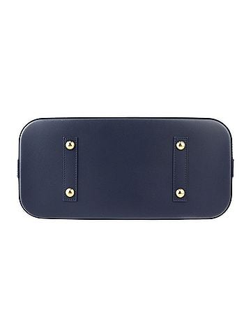Louis Vuitton Navy Blue Leather Handbag Tote Bag (view 2)