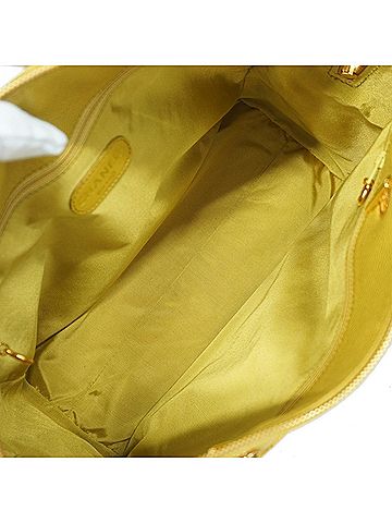 Chanel Yellow Grained Calfskin Tote Bag (view 2)
