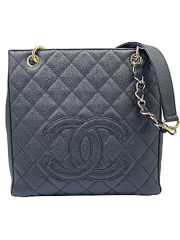Chanel Black Grained Calfskin Shoulder Bag Tote Bag (view 1)