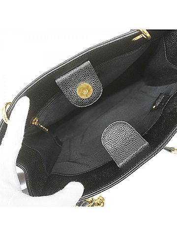 Chanel Black Grained Calfskin Tote Bag (view 2)