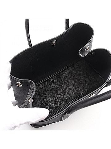 Hermès Black Leather Tote Bag (view 2)