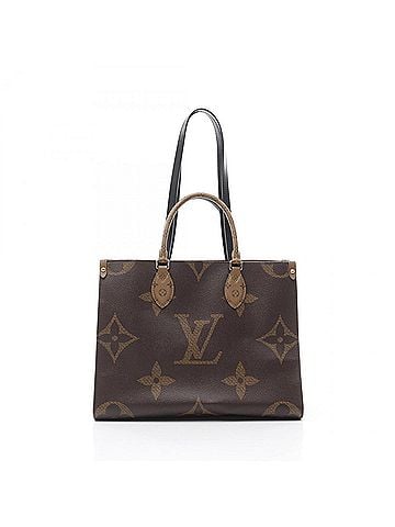 Louis Vuitton Beige Brown Monogram Coated Canvas Tote Bag (view 1)