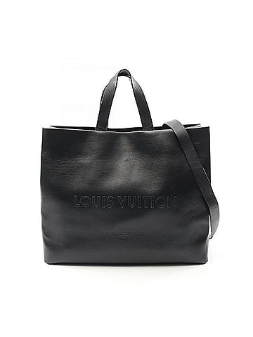 Louis Vuitton Black Leather Tote Bag (view 1)
