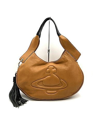 Vivienne Westwood Beige Leather Handbag Tote Bag (view 1)