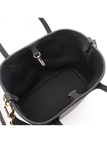 Louis Vuitton Black Brown Noir Coated Canvas Leather Tote Bag (view 2)