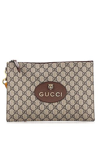 Gucci Neo Vintage Wristlet Pouch GG Coated Canvas (view 1)