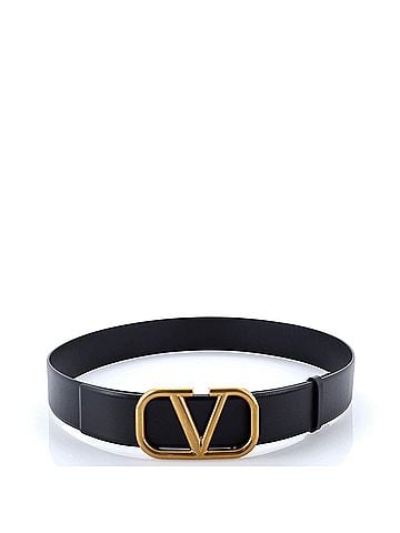 Valentino Garavani VLogo Reversible Belt Leather Wide (view 2)