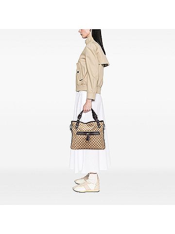 Gucci Large GG Canvas Icon Bit Zip Tote (view 2)