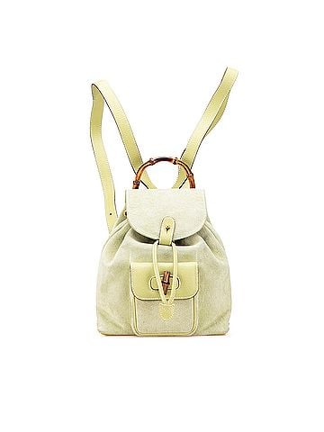 Gucci Suede Bamboo Backpack (view 1)