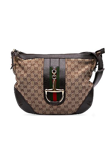Gucci GG Canvas Hasler Web Crossbody (view 1)