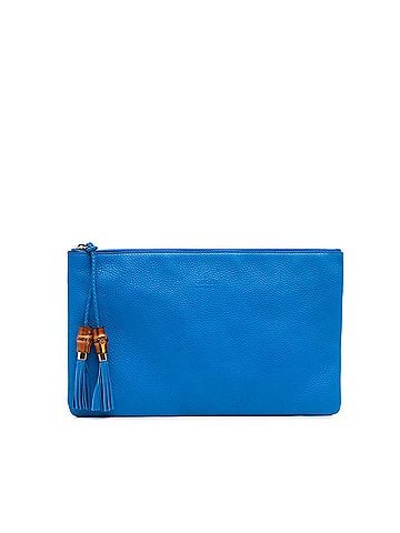 Gucci Calfskin Bamboo Tassel Clutch (view 1)