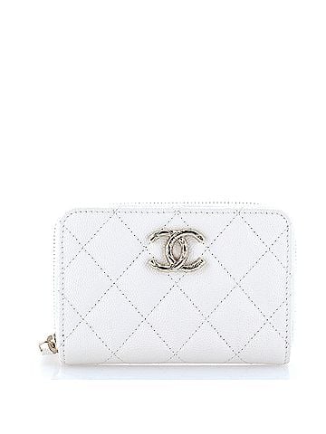 Chanel Textured CC Zip Coin Purse Quilted Caviar Medium (view 1)