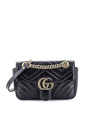 Gucci GG Marmont Flap Bag Matelasse Leather Small (view 1)