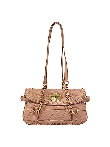 Miu Miu Beige Leather Shoulder Bag (view 1)