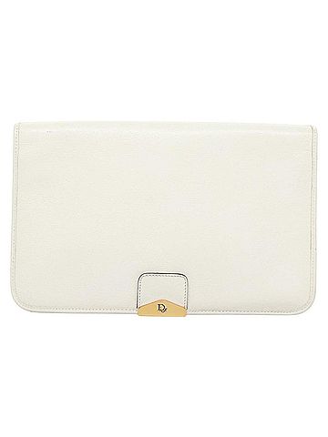 Dior White Leather Shoulder Bag (view 1)