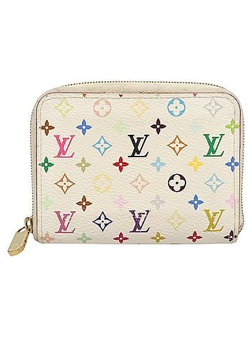Louis Vuitton Zippy Coin Purse White Canvas Wallet (view 1)