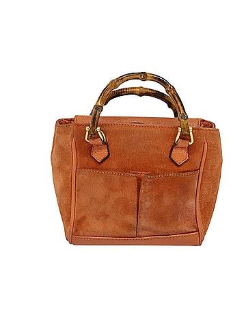 Gucci Bamboo Orange Suede Handbag (view 1)