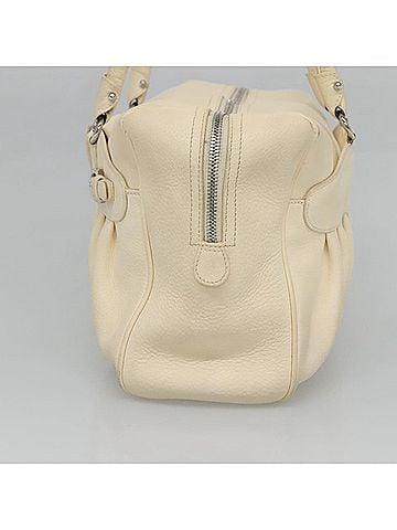 Salvatore Ferragamo Gancini White Leather Handbag (view 2)