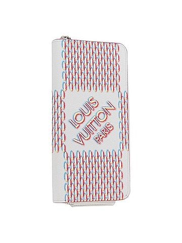 Louis Vuitton Zippy Wallet Vertical White Leather Wallet (view 1)