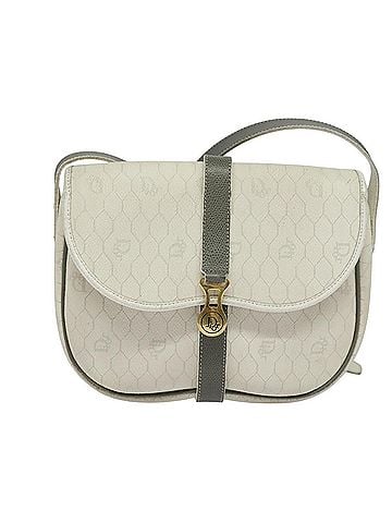 Dior Honeycomb White Canvas Shoulder Bag (view 1)
