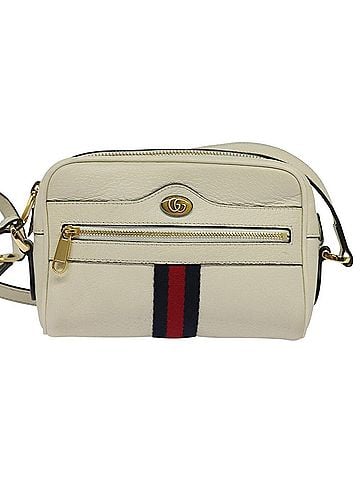 Gucci Ophidia White Leather Shoulder Bag (view 1)