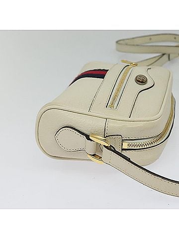 Gucci Ophidia White Leather Shoulder Bag (view 2)