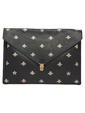 Gucci Black Leather Clutch Bag (view 1)