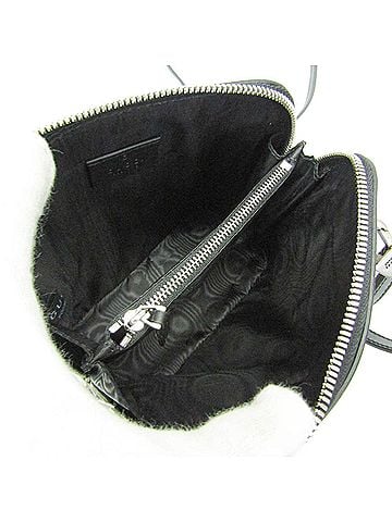 Gucci Black Gold Leather Shoulder Bag (view 2)