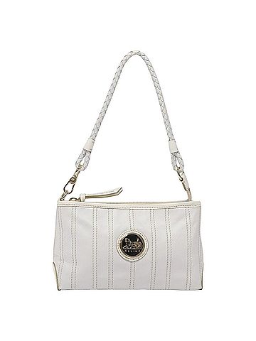 Céline White Leather Shoulder Bag (view 1)
