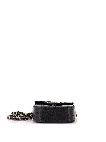 Chanel Classic Square Flap Clutch with Chain Quilted Caviar Mini (view 2)