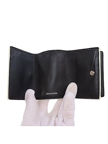 Balenciaga White Leather Wallet (Tri-Fold) (view 2)