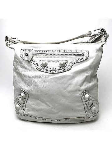 Balenciaga White Leather Shoulder Bag (view 1)