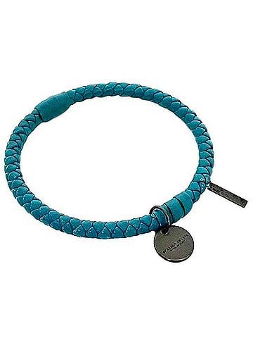 Bottega Veneta Light Blue Leather Bangle (view 1)