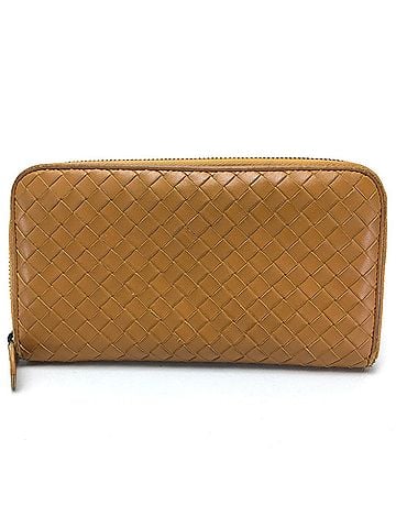 Bottega Veneta Orange Leather Long Wallet (Bi-Fold) (view 1)