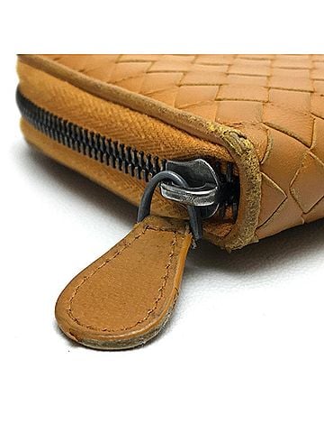 Bottega Veneta Orange Leather Long Wallet (Bi-Fold) (view 2)