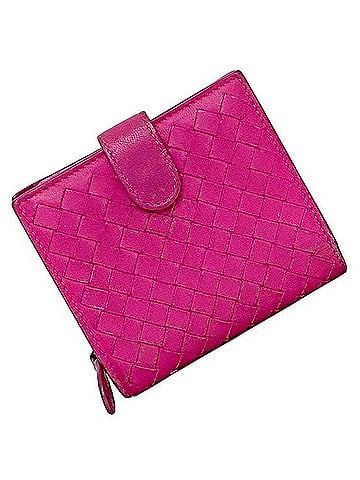 Bottega Veneta Pink Leather Wallet (Bi-Fold) (view 1)