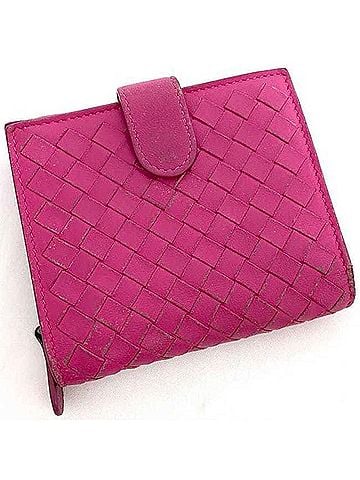 Bottega Veneta Pink Leather Wallet (Bi-Fold) (view 2)