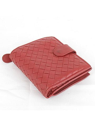 Bottega Veneta Red Color Leather Wallet (Bi-Fold) (view 2)