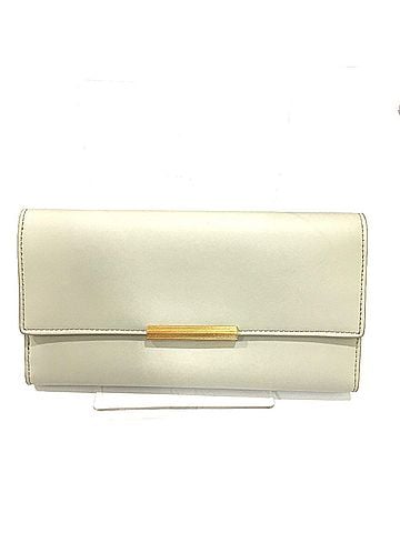Bottega Veneta White Leather Long Wallet (Bi-Fold) (view 1)