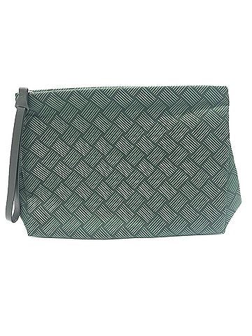 Bottega Veneta Green Cloth Clutch Bag (view 1)